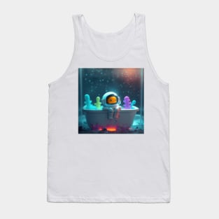 Spacewalking in the Tub - Cosmic Cuties #6 Tank Top